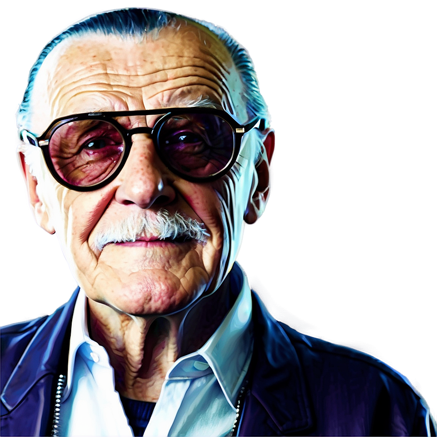 Iconic Stan Lee Portrait Png 06242024