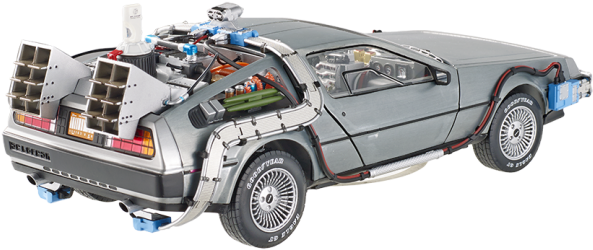 Iconic Time Travel Vehicle PNG with transparent background