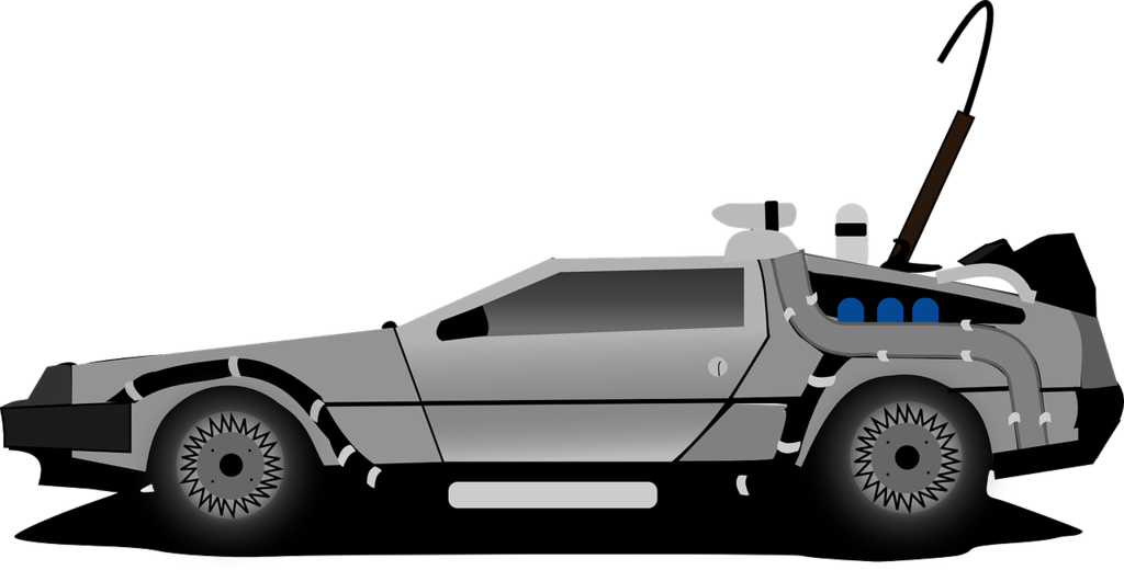 Iconic Time Travel Vehicle PNG with transparent background