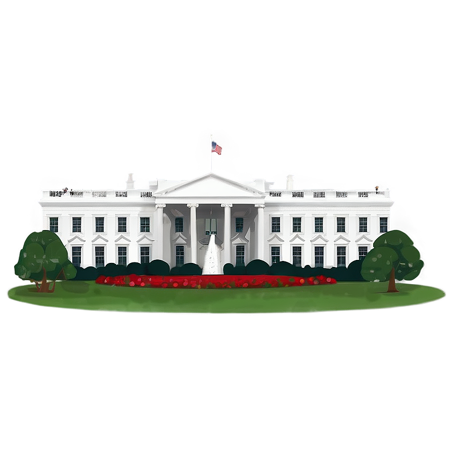 Iconic White House Facade Png Eqg