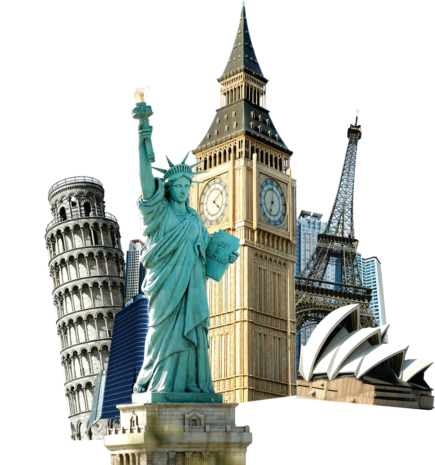 Transparent Lady Liberty Clipart - Eiffel Tower Big Ben, HD Png Download PNG with transparent background
