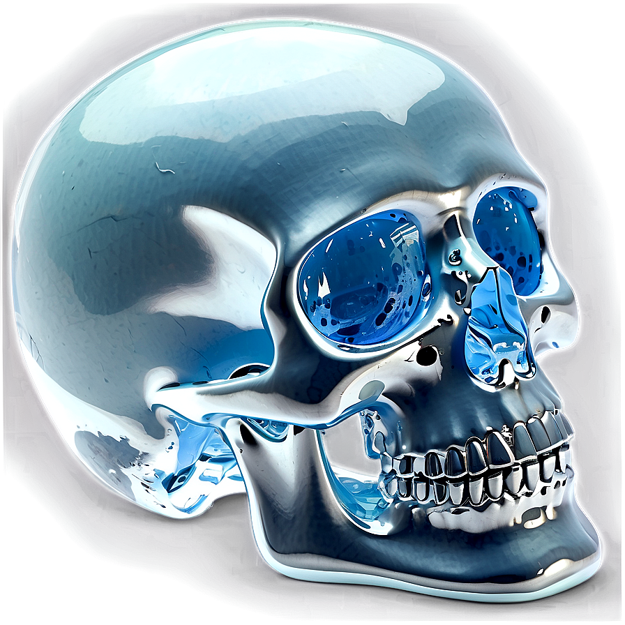 Icy Skull Painting Png A