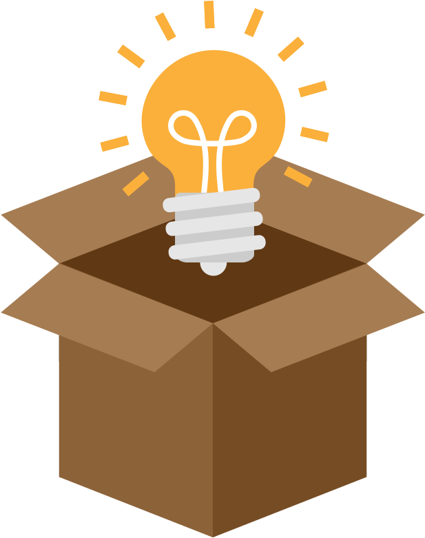 Think Outside The Box Idea Flat Icon Vector - Think Outside The Box, HD Png Download PNG with transparent background