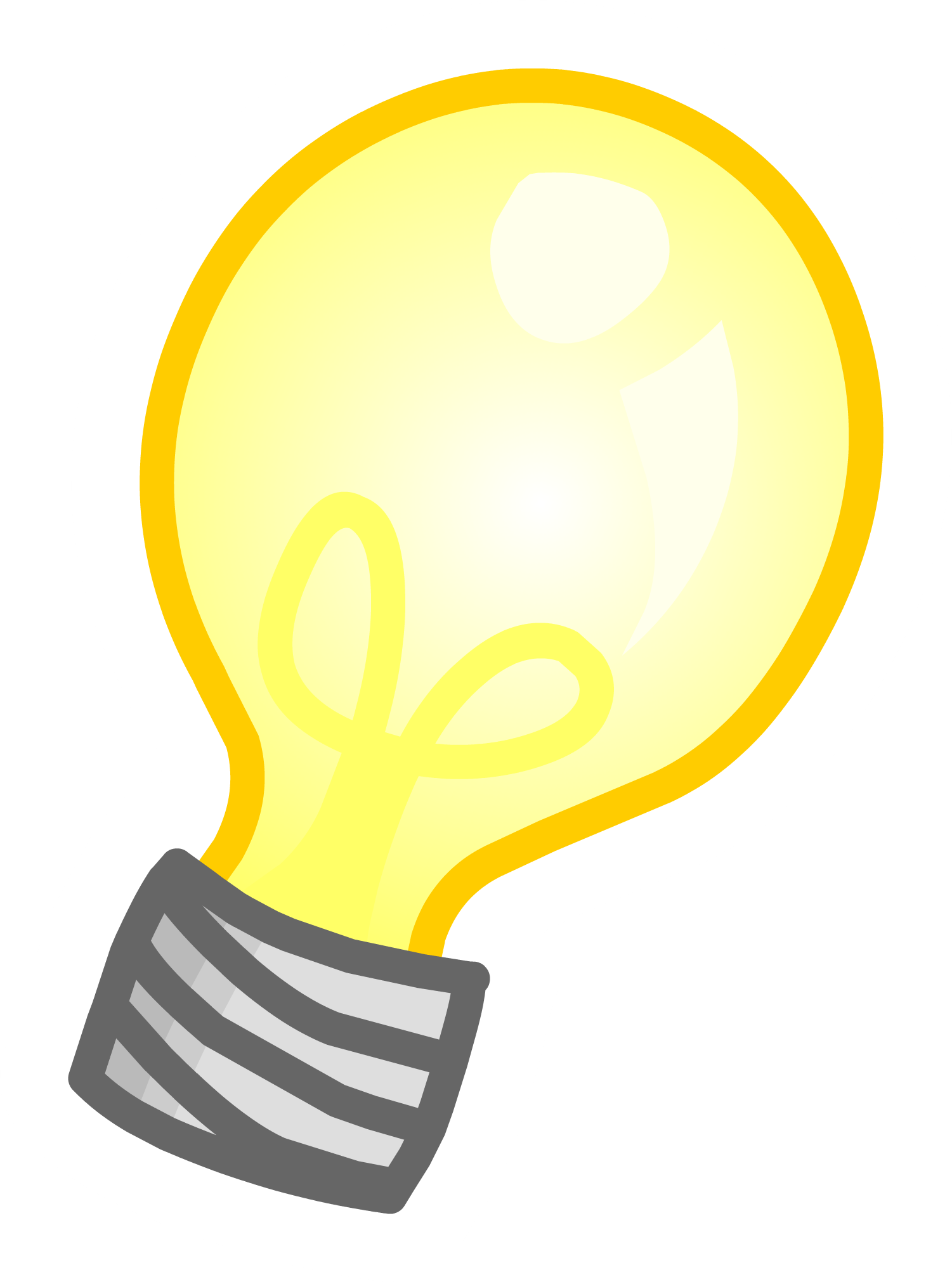 Idea Lightbulb Graphic PNG with transparent background