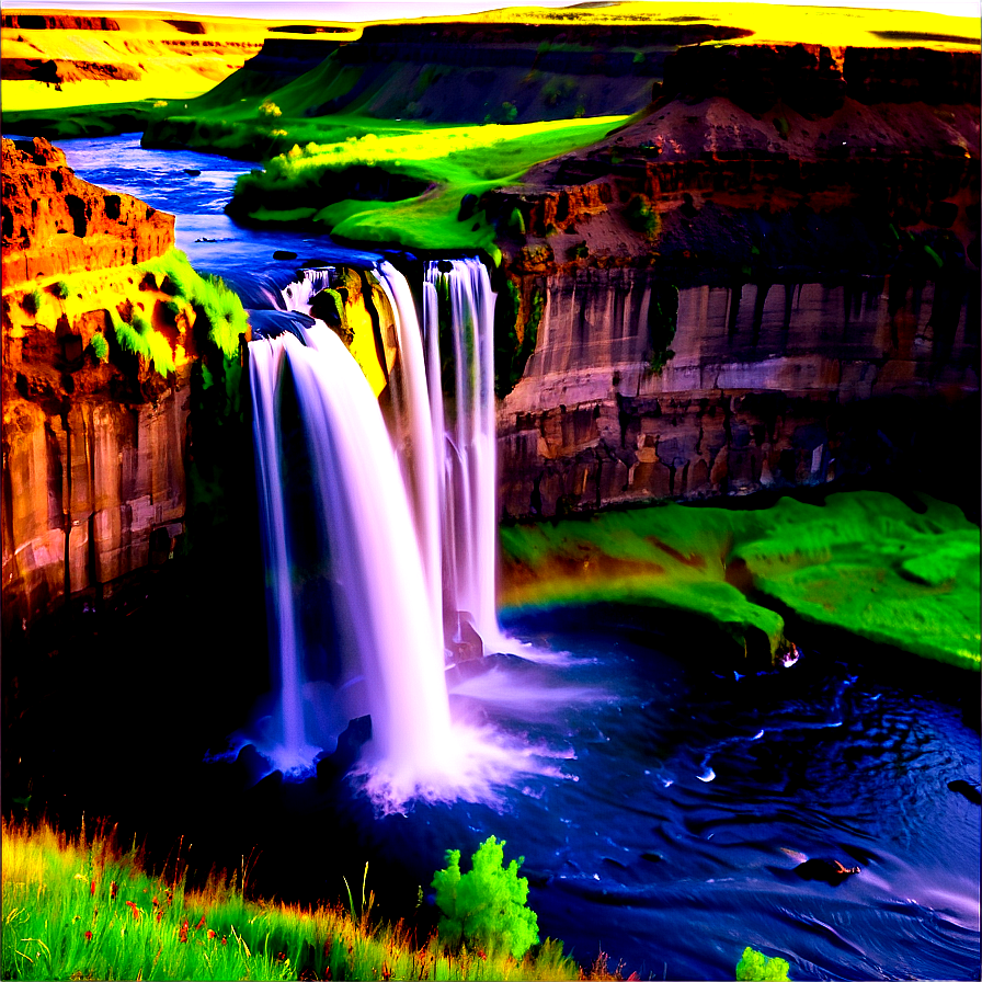 Idyllic Palouse Falls Png Coc