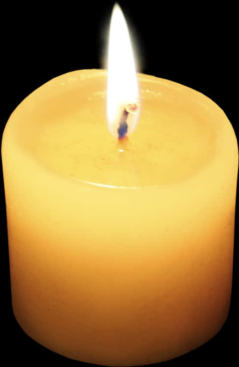 Illuminated Candle Flame