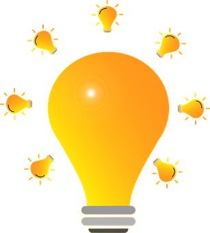Illuminated Ideas Concept PNG image with a transparent background, free high-resolution download
