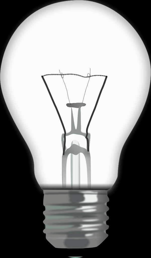 Illuminated Incandescent Bulb PNG with transparent background