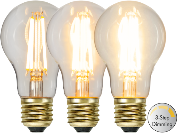 Illuminated L E D Bulbs3 Step Dimming PNG with transparent background