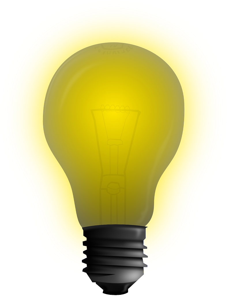 Illuminated Light Bulb Idea Concept