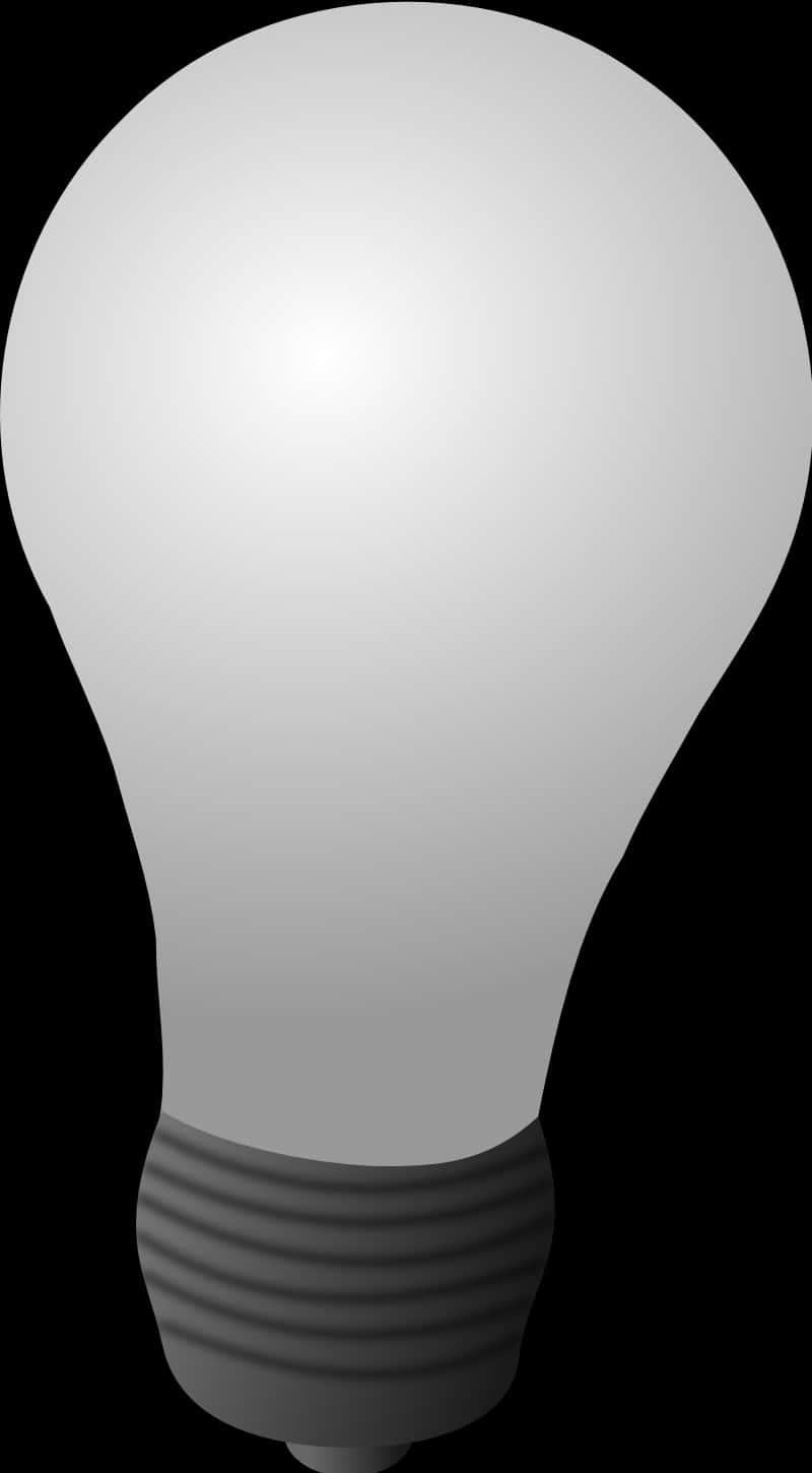 Illuminated Light Bulbon Black Background PNG with transparent background