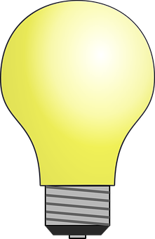 Illuminated Lightbulb Graphic PNG with transparent background