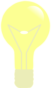 Illuminated Lightbulb Graphic PNG with transparent background