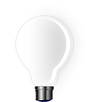 Illuminated Lightbulbon Black Background PNG with transparent background