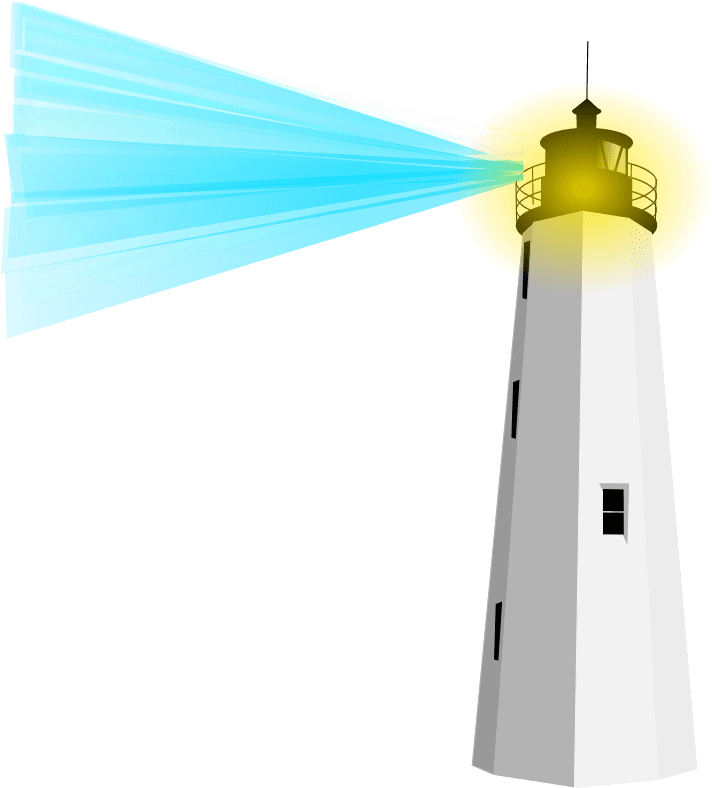 Illuminated Lighthouse Graphic