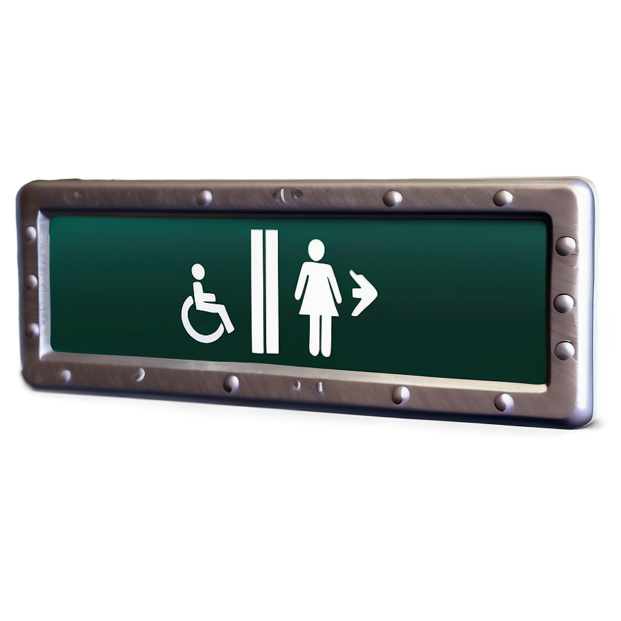 Illuminated Restroom Sign Png 79