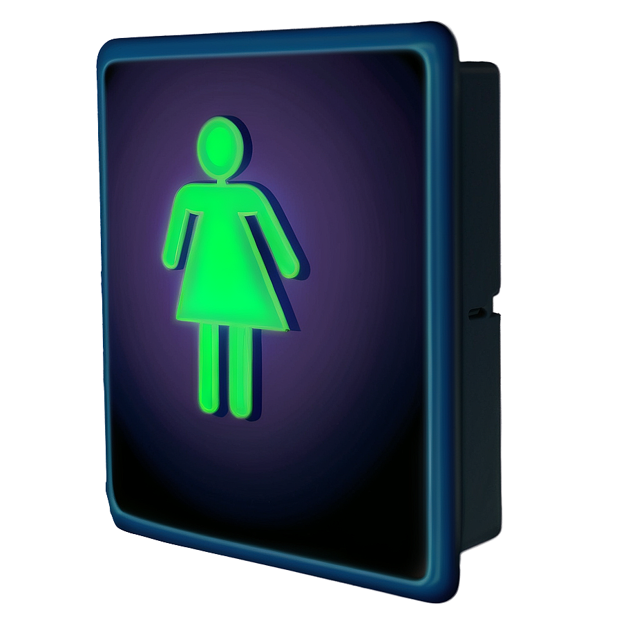 Illuminated Restroom Sign Png Jje95