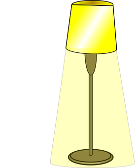 Illuminated Table Lamp PNG with transparent background