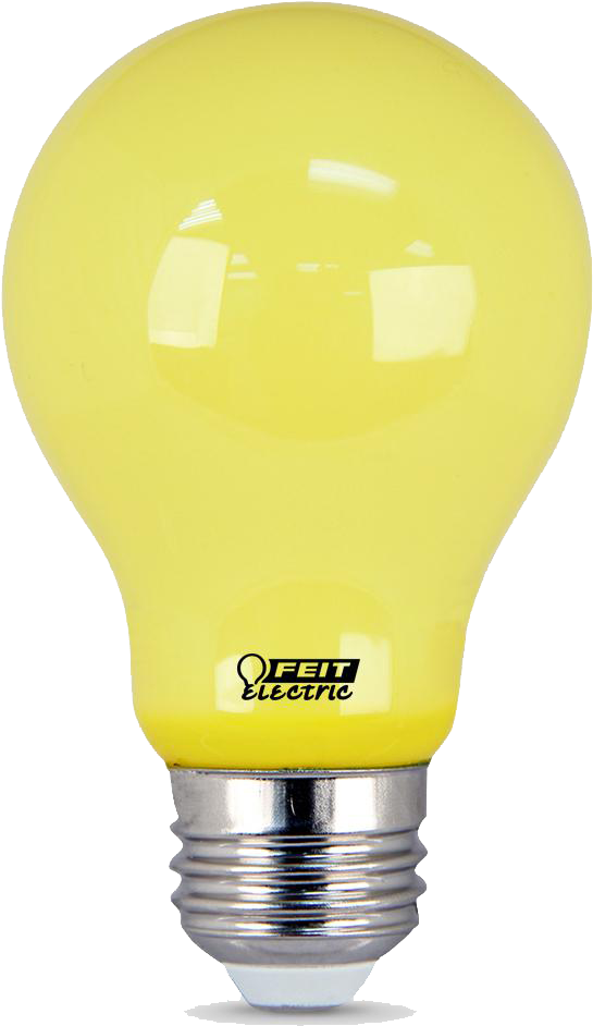 Illuminated Yellow Light Bulb Idea