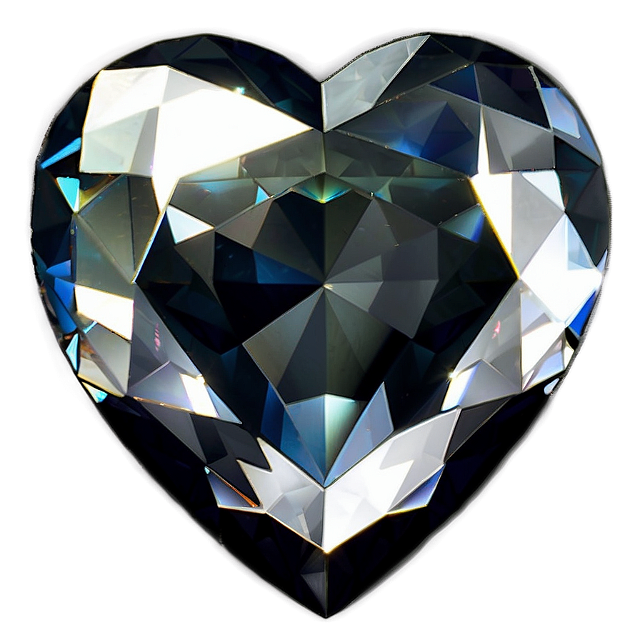 Illuminating Diamond Heart Jewel Png 06262024