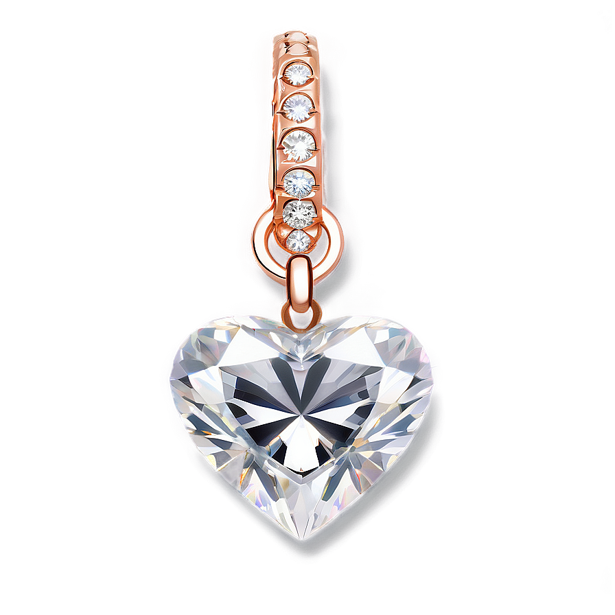 Illuminating Diamond Heart Jewel Png Fet