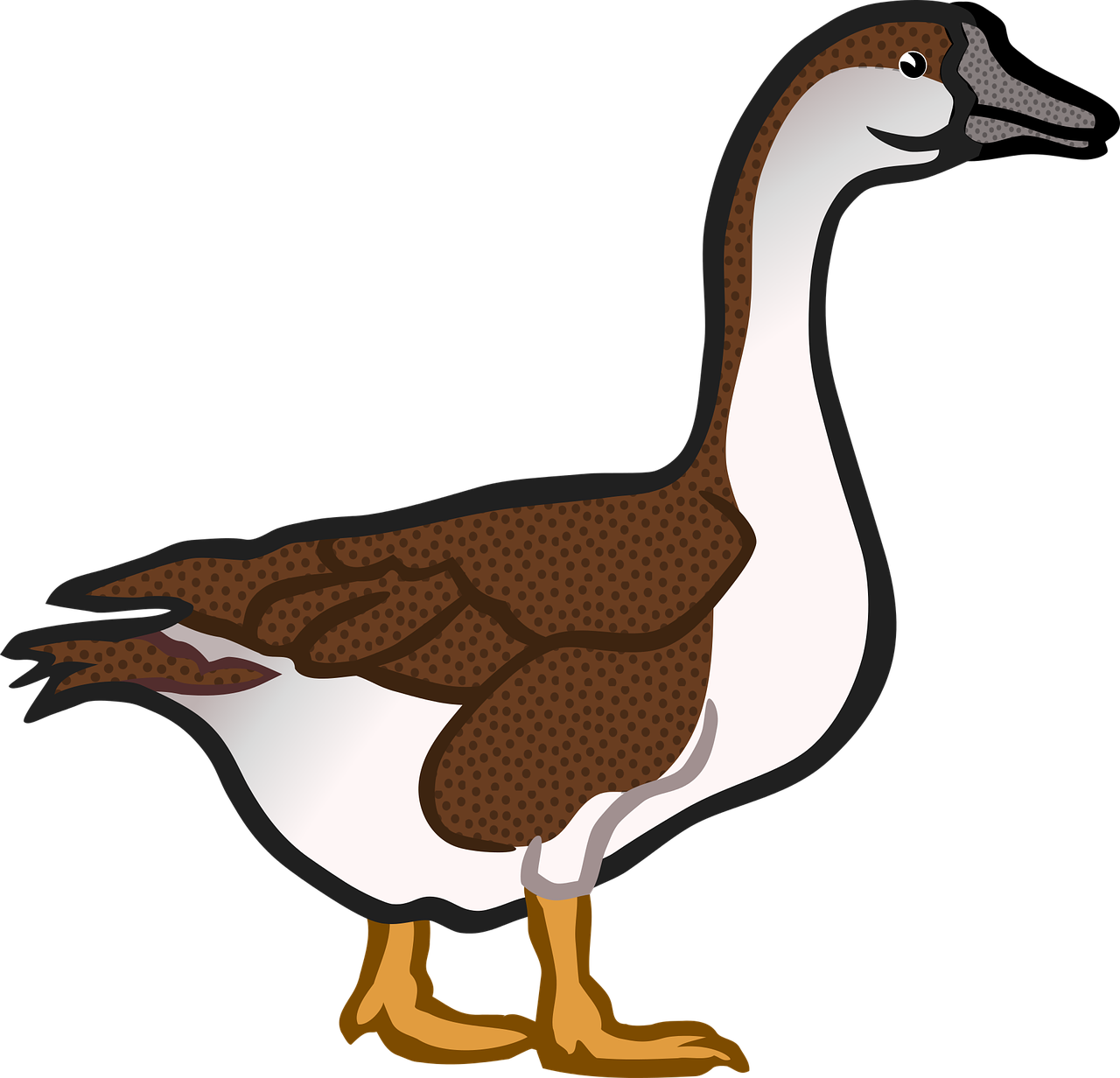 Illustrated Brown Goose