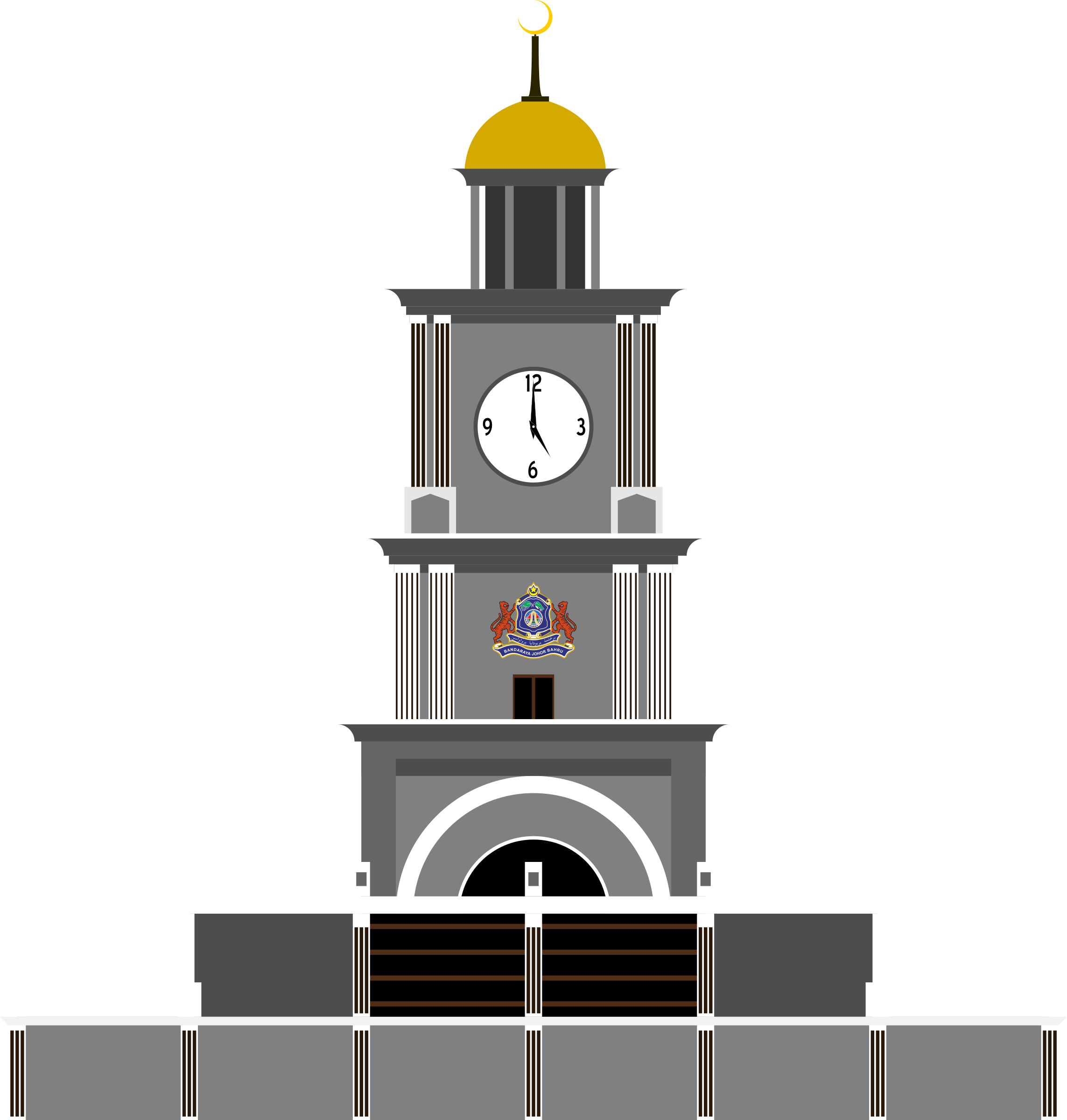 Illustrated Clock Tower Graphic