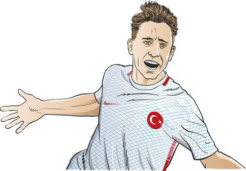 Illustrated Footballerin Turkey Kit PNG with transparent background