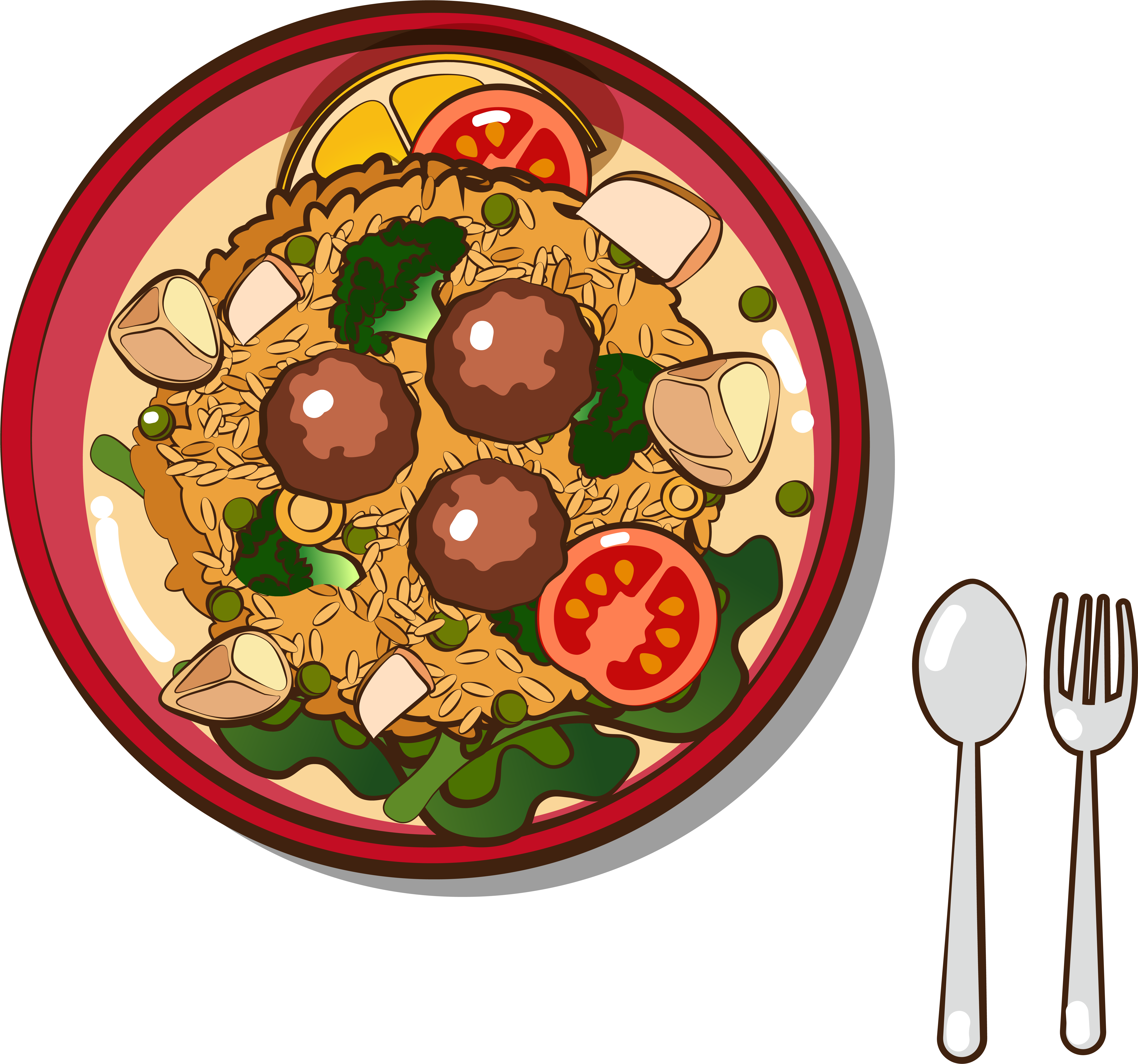 Transparent Meatballs Png - Fried Rice Vector Png, Png Download PNG with transparent background