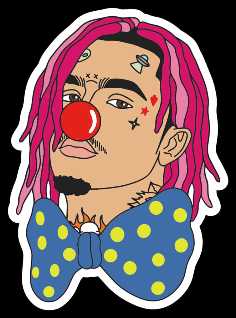 Lil Pump Clown Sticker, HD Png Download PNG image with a transparent background, free high-resolution download