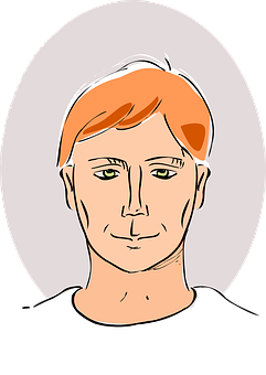 Illustrated Portraitof Manwith Red Hair