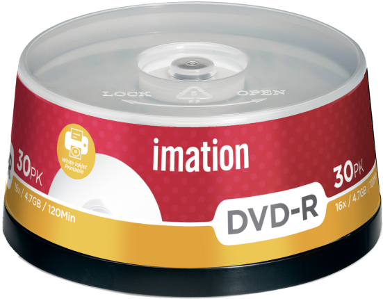 Imation D V D R Spindle Pack PNG with transparent background
