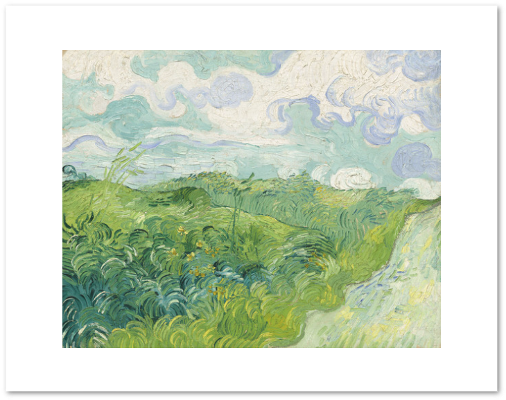 Impressionist Wheat Field Painting PNG with transparent background