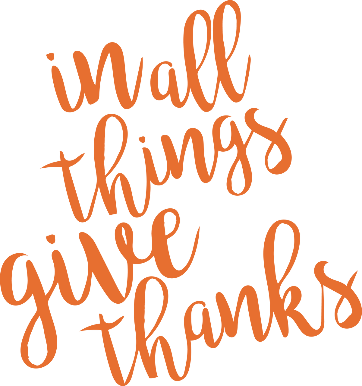 In All Things Give Thanks Svg Cut File - All Things Give Thanks, HD Png Download PNG with transparent background