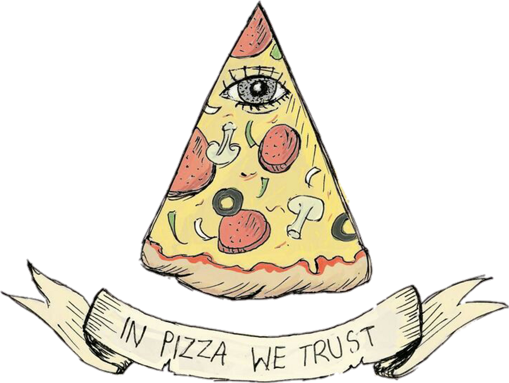 In Pizza We Trust Tattoo Design