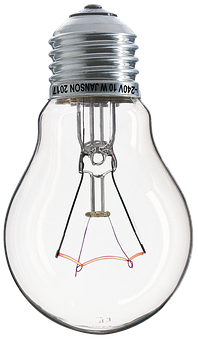 Incandescent Bulb Close Up PNG with transparent background