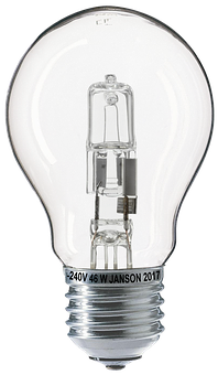 Incandescent Bulb Close Up PNG with transparent background