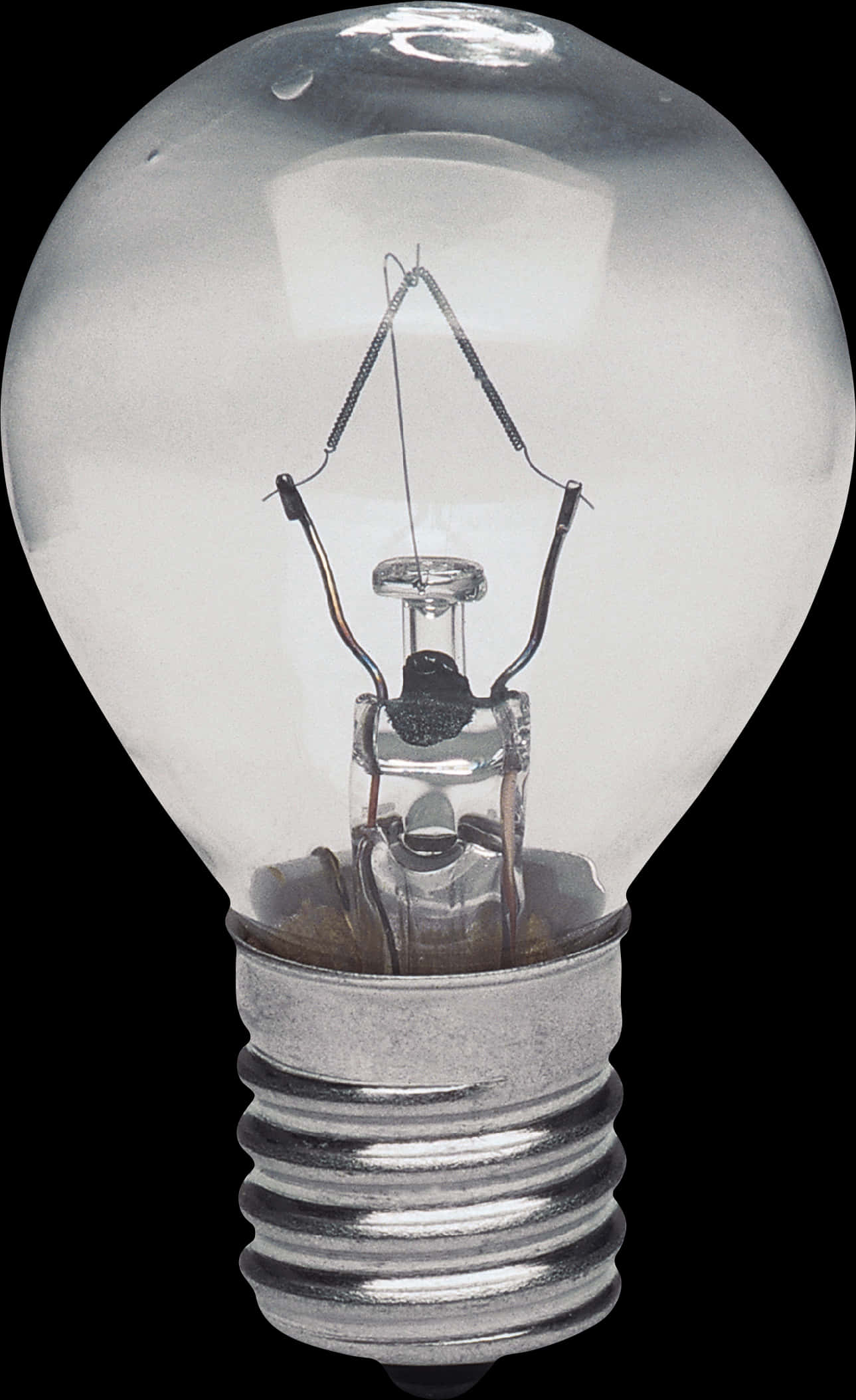 Incandescent Light Bulb Closeup PNG with transparent background