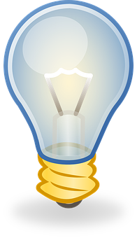Incandescent Light Bulb Graphic PNG with transparent background