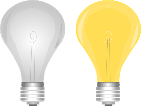 Incandescent Light Bulbs Illustration PNG with transparent background