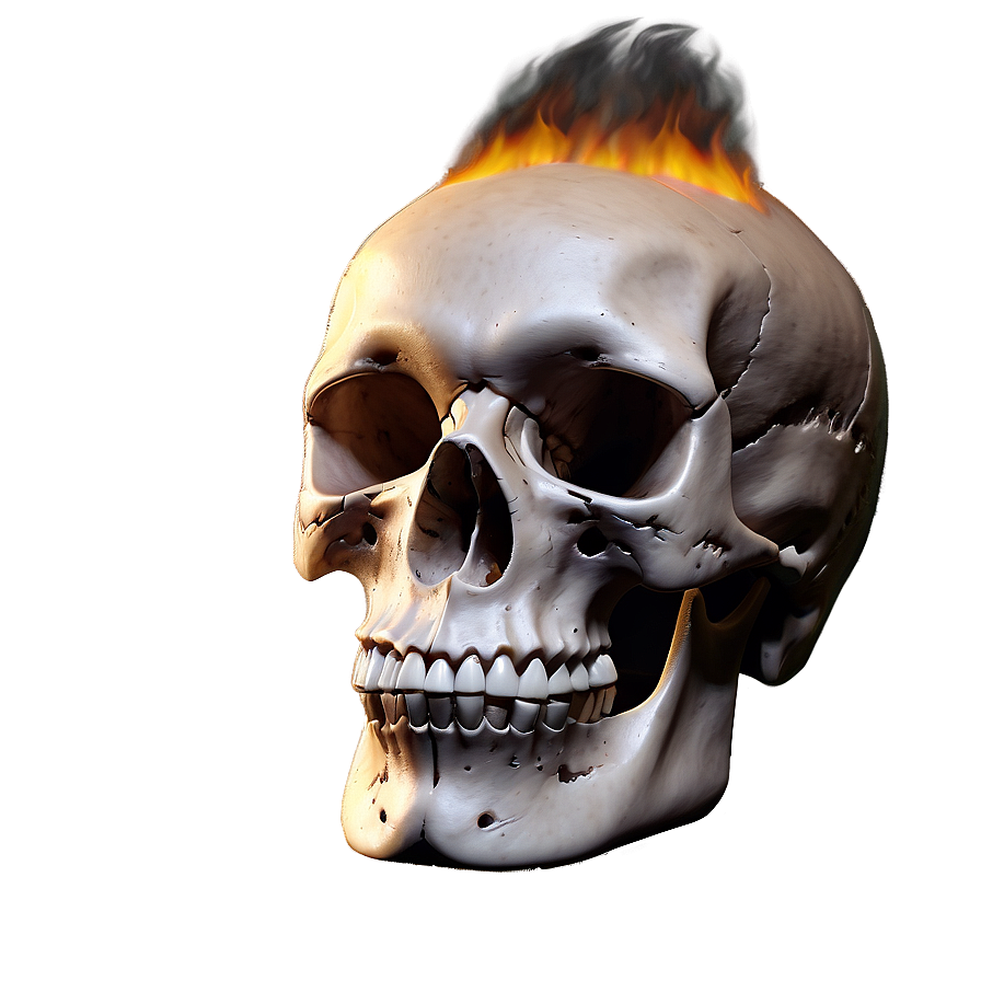 Incendiary Skull Design Png Gyd26