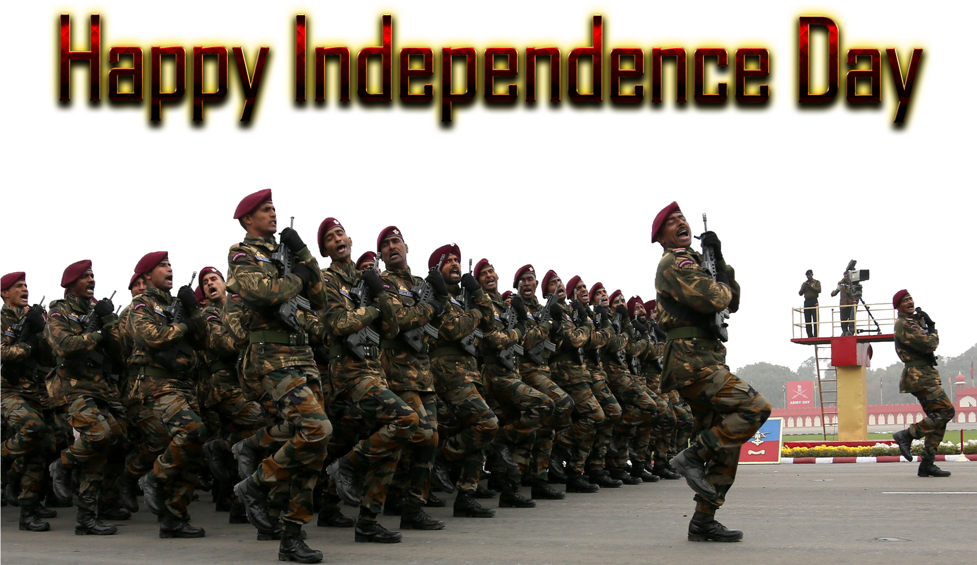 Happy Independence Day Png , Png Download - Independence Day With Army, Transparent Png PNG with transparent background