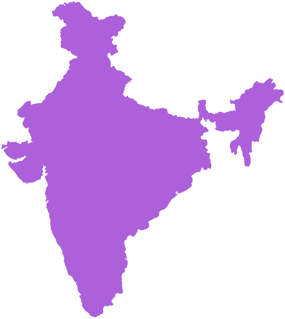 India Map Outline Purple