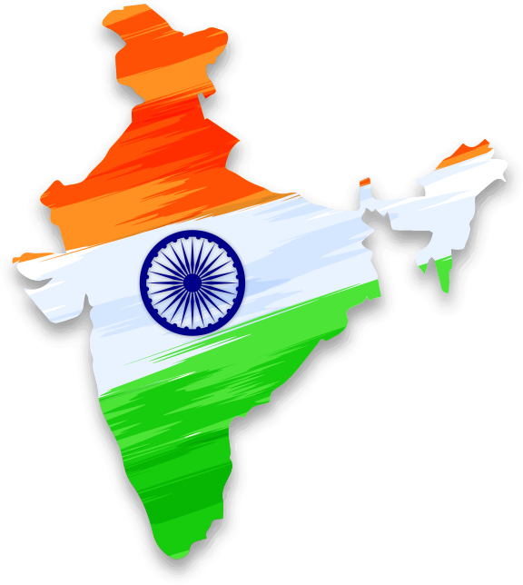 India Map Tiranga Design