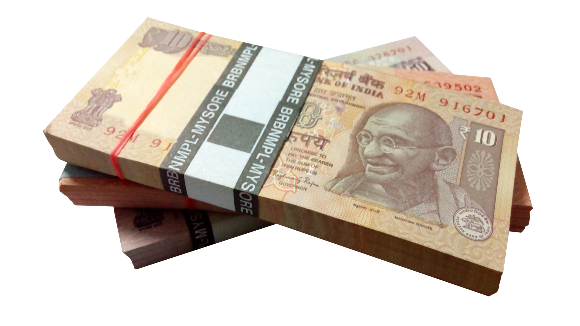 Indian Currency Notes Stacked PNG image with a transparent background, free high-resolution download