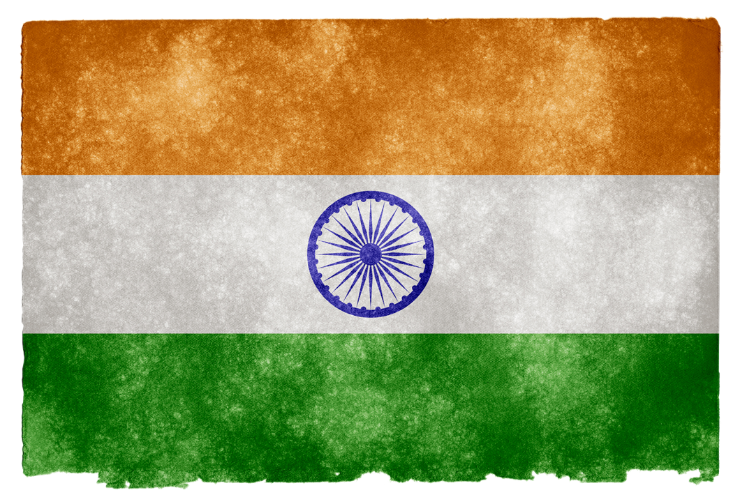 Indian Flag Grungy Texture PNG with transparent background
