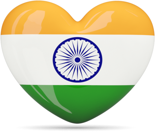 Icons Windows Indian Flag For - Flag Of India Heart, HD Png Download PNG with transparent background