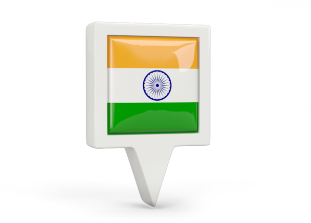 Indian Flag Map Pin