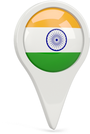 Indian Flag Map Pin