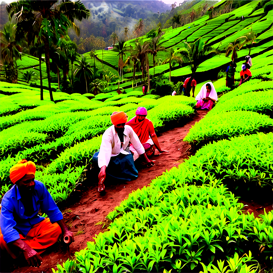 Indian Tea Gardens Png 06132024